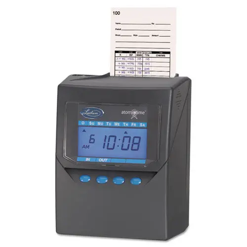 Totalizing Time Recorder, Gray, Electronic, Automatic 1