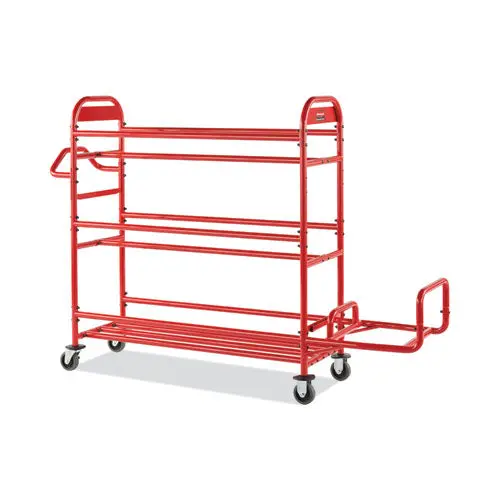 Tote Picking Cart Storage Bracket, For Use W-Rubbermaid Commercial Tote Picking Cart, Tubular Steel, 18.5 X 21.7 X 13.9, Red 1