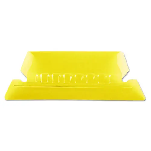 Transparent Colored Tabs For Hanging File Folders, 1-5-Cut Tabs, Yellow, 2" Wide, 25-Pack 1