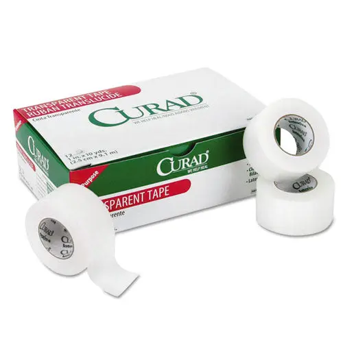 Transparent Surgical Tape, 1" Core, 1" X 10 Yds, Clear, 12-Pack 1