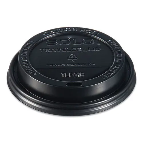 Traveler Cappuccino Style Dome Lid, 10-24Oz Cups, Black, 100-Sleeve, 10 Sleeves-Carton 1