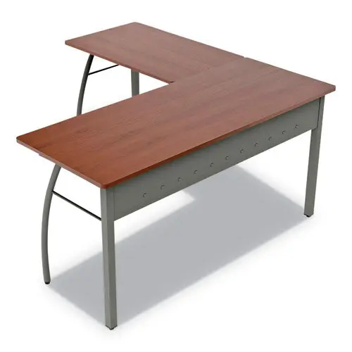 Trento Line L-Shaped Desk, 59.13W X 59.13D X 29.5H, Cherry 1