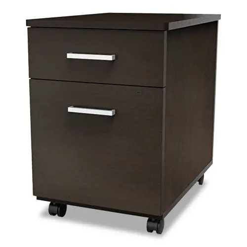 Trento Line Mobile Pedestal File, 16.5W X 19.75D X 23.63H, Box-File Drawer, Mocha 1