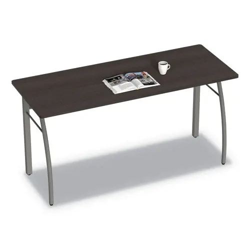 Trento Line Rectangular Desk, 59.13W X 23.63D X 29.5H, Mocha-Gray 1