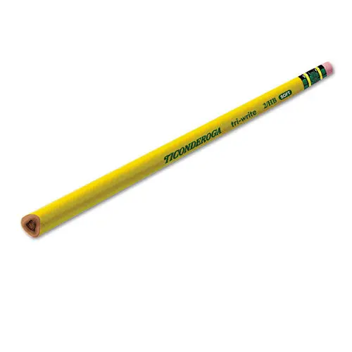 Tri-Write Triangular Pencil, Hb (#2), Black Lead, Yellow Barrel, Dozen 1