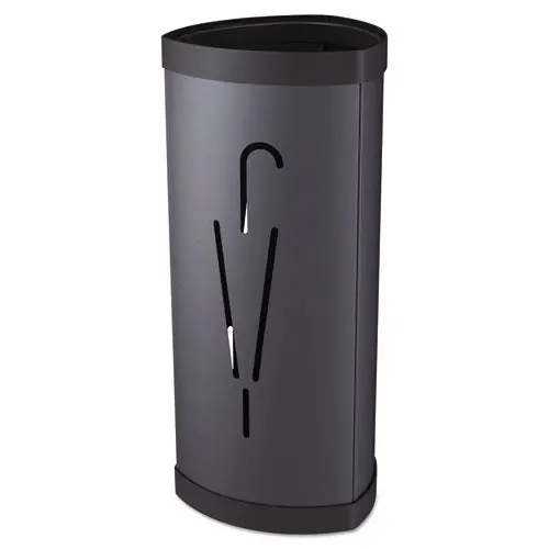 Triangular Umbrella Stand, 10.25W X 10.25D X 23.67H, Black Steel-Plastic 1