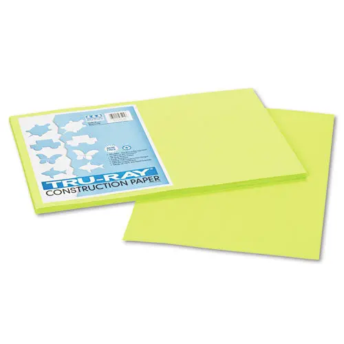Tru-Ray Construction Paper, 76Lb, 12 X 18, Brilliant Lime, 50-Pack 1
