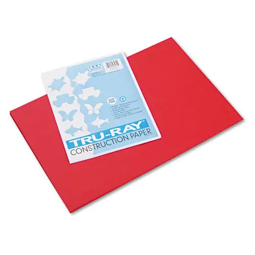 Tru-Ray Construction Paper, 76Lb, 12 X 18, Festive Red, 50-Pack 1