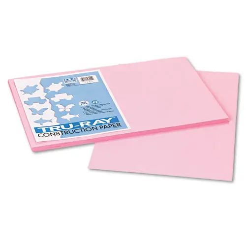 Tru-Ray Construction Paper, 76Lb, 12 X 18, Pink, 50-Pack 1