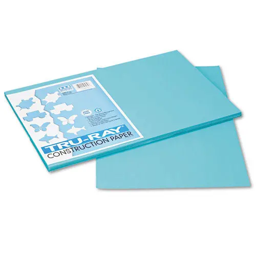 Tru-Ray Construction Paper, 76Lb, 12 X 18, Turquoise, 50-Pack 1