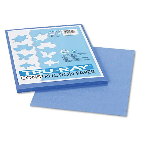 Tru-Ray Construction Paper, 76Lb, 9 X 12, Blue, 50-Pack 1