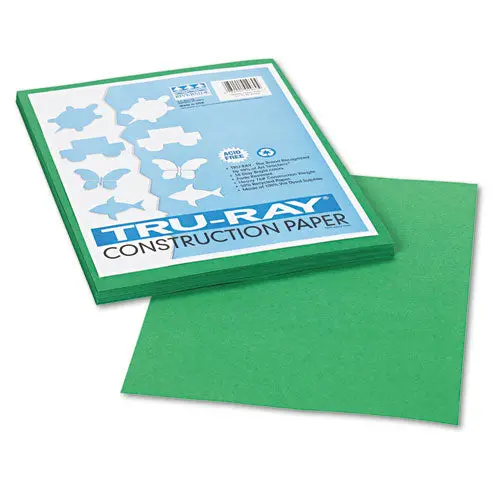 Tru-Ray Construction Paper, 76Lb, 9 X 12, Holiday Green, 50-Pack 1