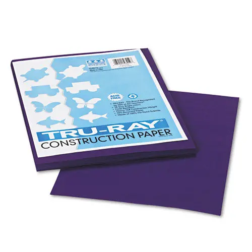 Tru-Ray Construction Paper, 76Lb, 9 X 12, Purple, 50-Pack 1