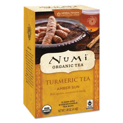 Turmeric Tea, Amber Sun, 1.46 Oz Bag, 12-Box 1