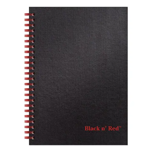 Twinwire Hardcover Notebook, Wide-Legal Rule, Black Cover, 8.25 X 5.88, 70 Sheets 1
