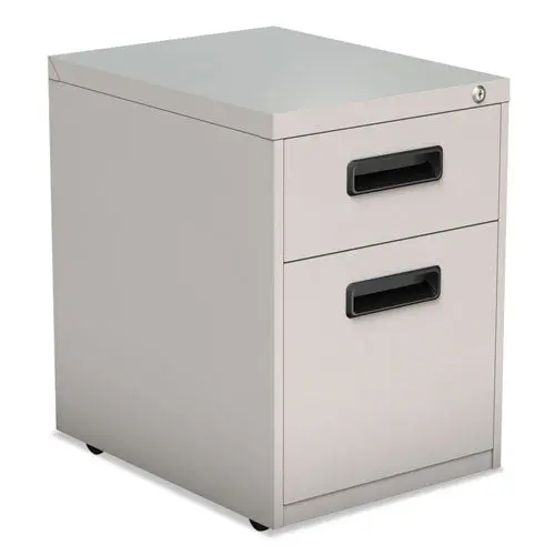 Two-Drawer Metal Pedestal File, 14.96W X 19.29D X 21.65H, Light Gray 1