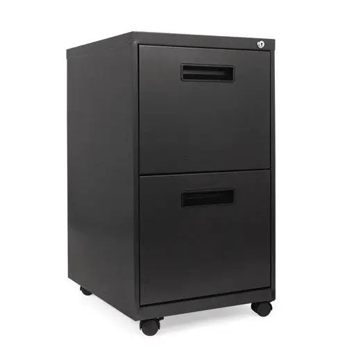 Two-Drawer Metal Pedestal File, 14.96W X 19.29D X 27.75H, Charcoal 1