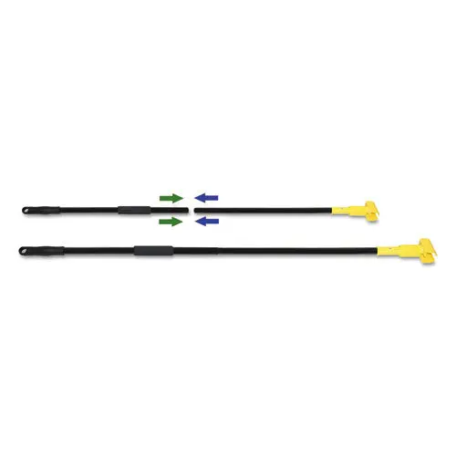 Two-Piece Metal Handle With Plastic Jaw Head, 59" Handle, Black-Yellow 1