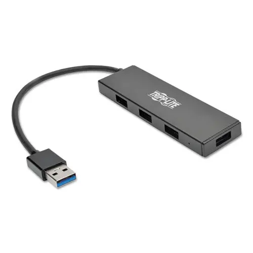 Ultra-Slim Portable Usb 3.0 Superspeed Hub, 4 Ports, Black 1