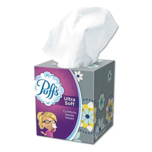 Ultra Soft Facial Tissue, 2-Ply, White, 56 Sheets-Box, 24 Boxes-Carton 1