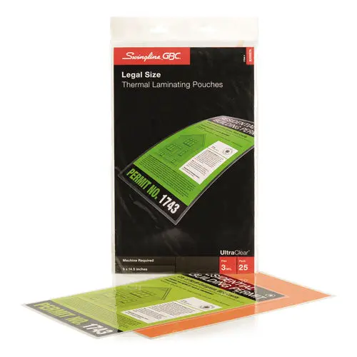 Ultraclear Thermal Laminating Pouches, 3 Mil, 9" X 14.5", Gloss Clear, 25-Pack 1