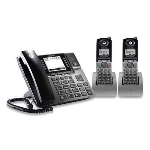 Unison 1-4 Line Wireless Phone System Bundle, 2 Additional Cordless Handsets 1