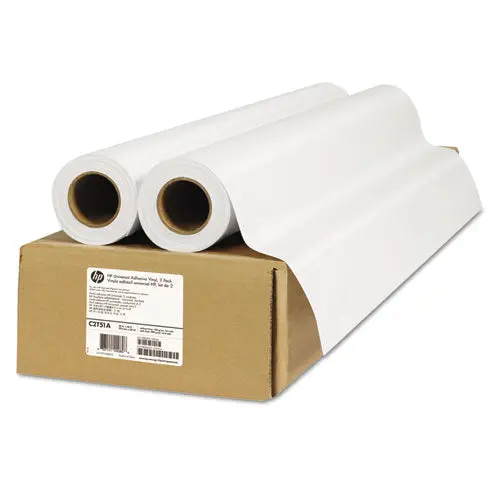 Universal Adhesive Vinyl, 2" Core, 36" X 66 Ft, Vinyl White, 2-Pack 1