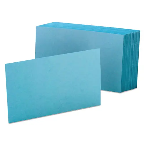 Unruled Index Cards, 4 X 6, Blue, 100-Pack 1