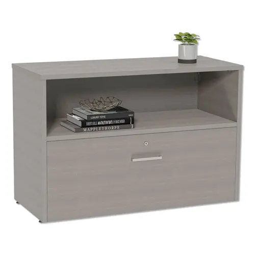 Urban 36" Credenza, Bottom Pedestal, 35.25W X 15.25D X 23.75H, Ash 1