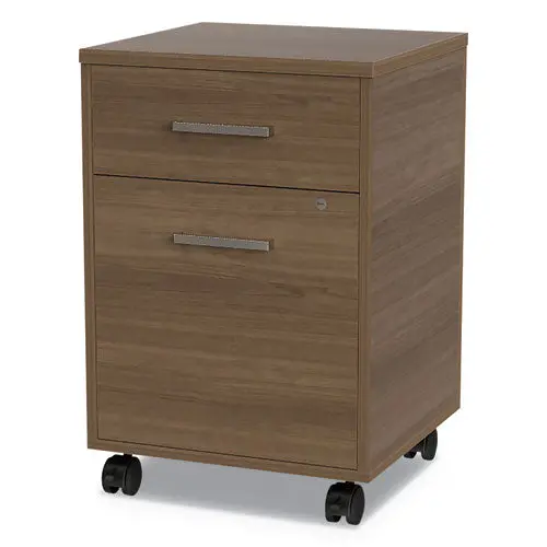 Urban Mobile File Pedestal, 16W X 15.25D X 23.75H, Natural Walnut 1