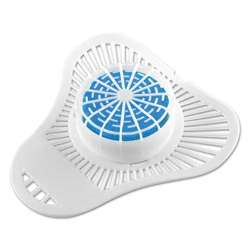 Urinal Screen W-Non-Para Deodorizer Block, Cherry Scent, White-Pink, 12-Carton 1