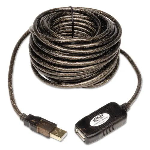 Usb 2.0 Active Extension Cable, A To A (M-F), 16 Ft., Black 1