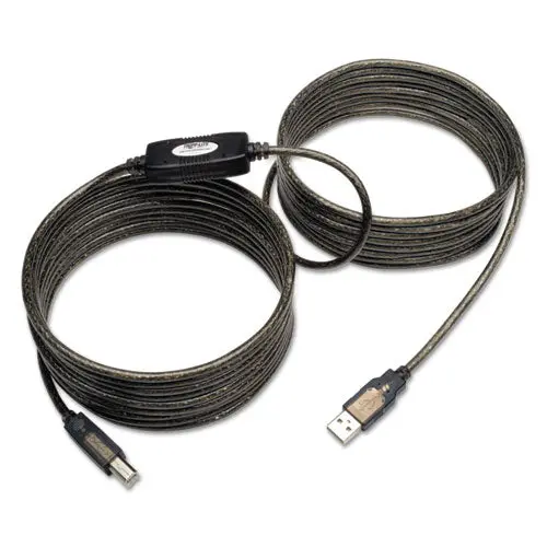 Usb 2.0 Active Repeater Cable, A To B (M-M), 25 Ft., Black 1