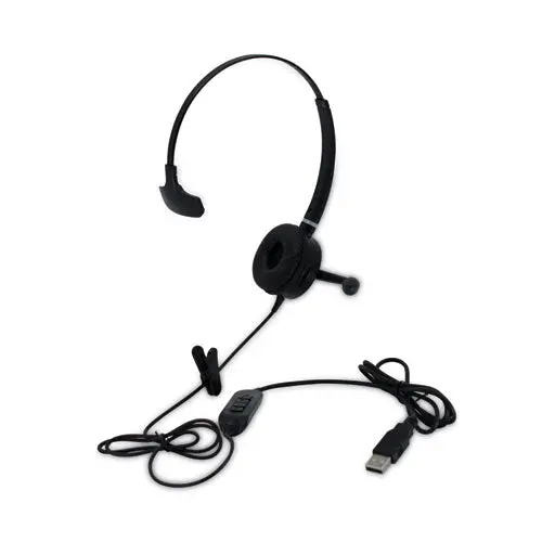 Usb Headset, Monaural, Over The Head 1