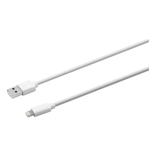 Usb Lightning Cable, 6 Ft, White 1
