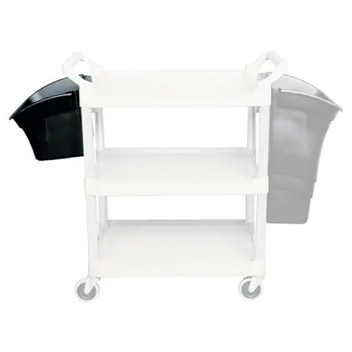 Utility Bin, 4 Gal, 17" X 12.13" X 10.5", Black, 2-Carton 1