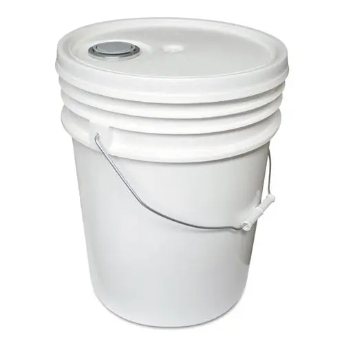 Utility Bucket W-Lid, Polyethylene, 5Gal, White 1