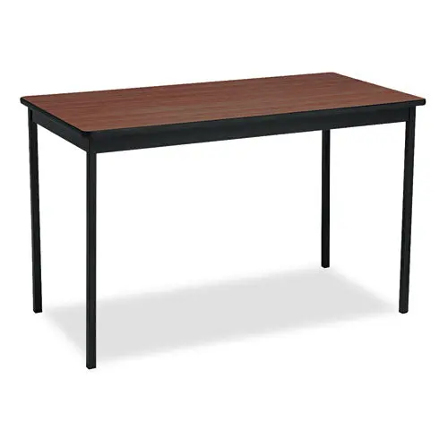 Utility Table, Rectangular, 48W X 24D X 30H, Walnut-Black 1