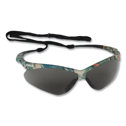 V30 Nemesis Safety Eyewear, Plastic Camo Frame, Smoke Polycarbonate Lens, 12-Box 1