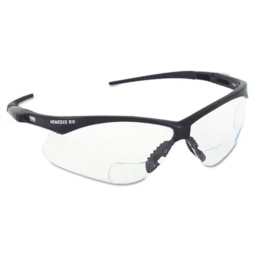 V60 Nemesis Rx Reader Safety Glasses, Black Frame, Smoke Lens, +2.0 Diopter Strength 1