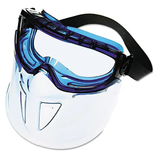 V90 Series Face Shield, Blue Frame, Clear Lens 1