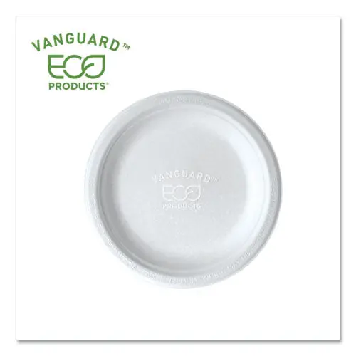 Vanguard Renewable And Compostable Sugarcane Plates, 6", White, 1,000-Carton 1