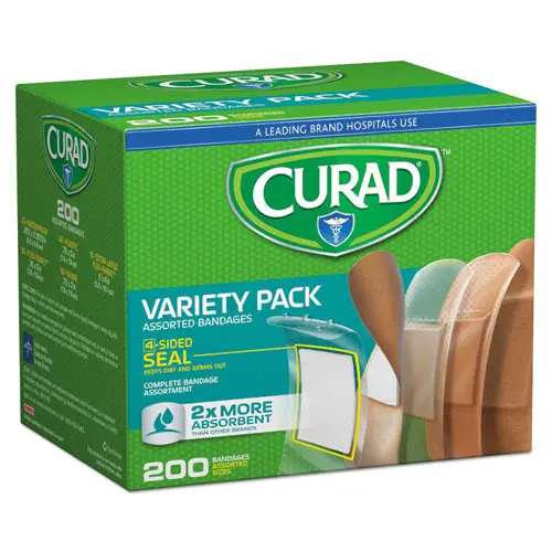 Variety Pack Assorted Bandages, 200-Box 1