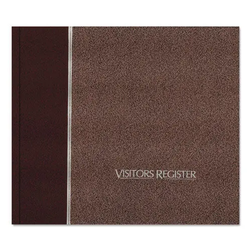 Visitor Register Book, Burgundy Hardcover, 128 Pages, 8 1-2 X 9 7-8 1