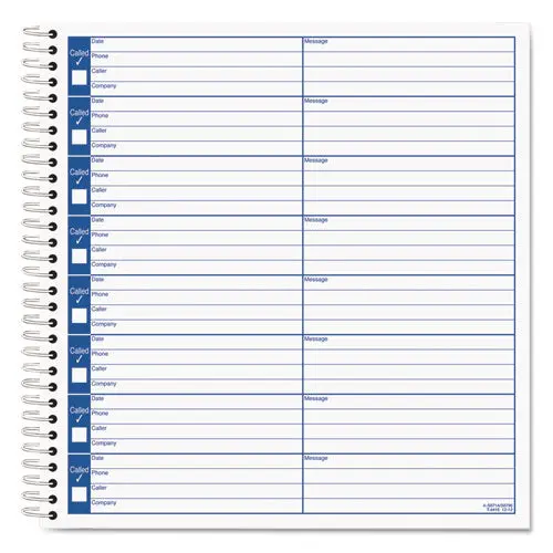 Voice Message Log Books, 8 1-2 X 8 1-4, 800-Message Book 1