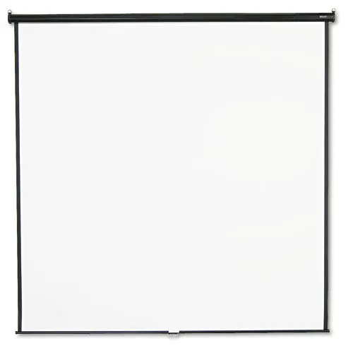 Wall Or Ceiling Projection Screen, 96 X 96, White Matte, Black Matte Casing 1