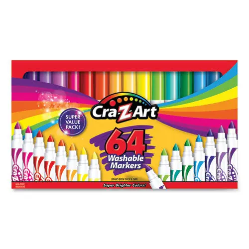 Washable Markers, Broad Bullet Tip, Assorted Colors, 64/Set 1