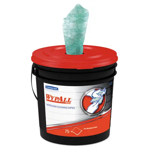Waterless Hand Wipes, Cloth, 9 X 12, 75-Bucket, 6 Buckets-Carton 1