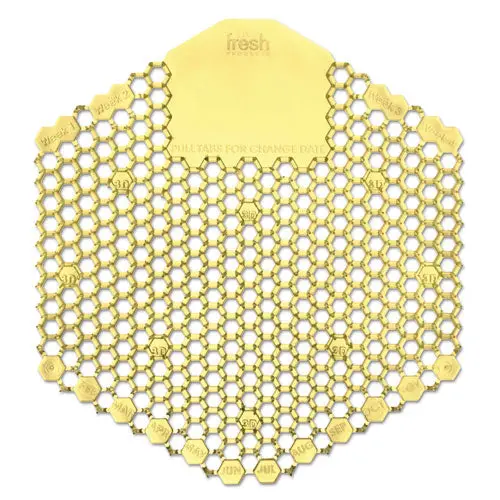 Wave 3D Urinal Deodorizer Screen, Yellow, Citrus, 10-Box 1