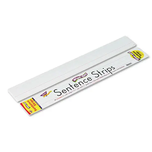 Wipe-Off Sentence Strips, 24 X 3, White, 30-Pack 1